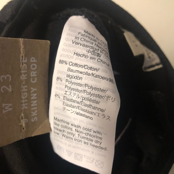 NWT Madewell 9” High-Rise Skinny Crop Black - Picture 8 of 8